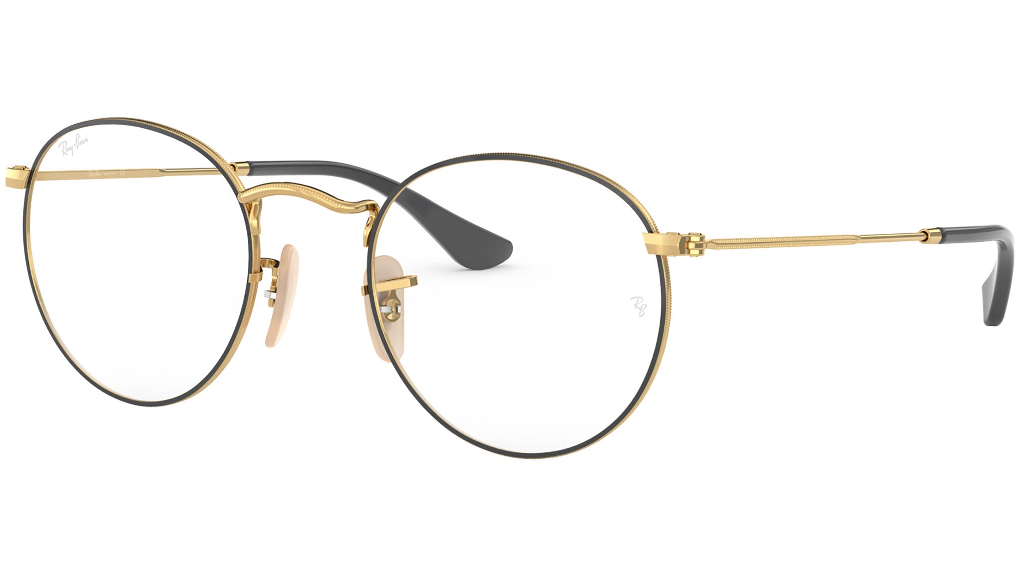 Round Metal Optics RB3447V gold on top black