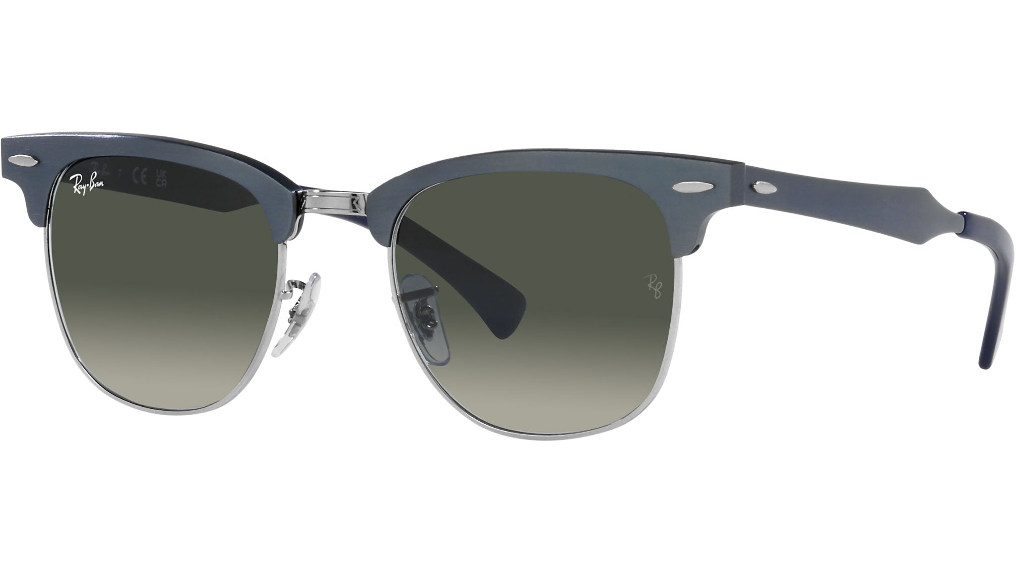 Clubmaster Aluminum RB3507 924871 brushed blue on silver